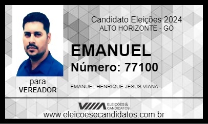 Candidato EMANUEL 2024 - ALTO HORIZONTE - Eleições