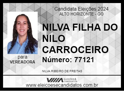 Candidato NILVA FILHA DO NILO CARROCEIRO 2024 - ALTO HORIZONTE - Eleições