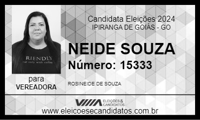 Candidato NEIDE SOUZA 2024 - IPIRANGA DE GOIÁS - Eleições