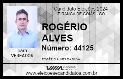 Candidato ROGÉRIO ALVES 2024 - IPIRANGA DE GOIÁS - Eleições