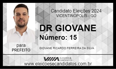 Candidato DR GIOVANE 2024 - VICENTINÓPOLIS - Eleições