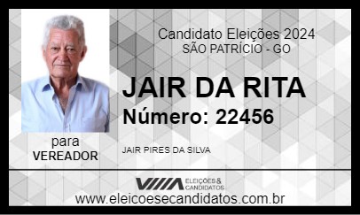 Candidato JAIR DA RITA 2024 - SÃO PATRÍCIO - Eleições