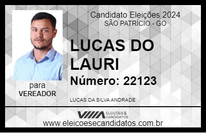 Candidato LUCAS DO LAURI 2024 - SÃO PATRÍCIO - Eleições