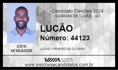 Candidato LUCÃO 2024 - GUARANI DE GOIÁS - Eleições