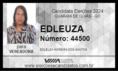 Candidato EDLEUZA 2024 - GUARANI DE GOIÁS - Eleições