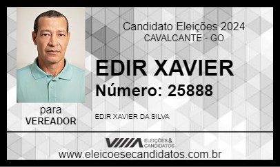 Candidato EDIR XAVIER 2024 - CAVALCANTE - Eleições