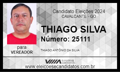 Candidato THIAGO SILVA 2024 - CAVALCANTE - Eleições