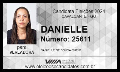 Candidato DANIELLE 2024 - CAVALCANTE - Eleições