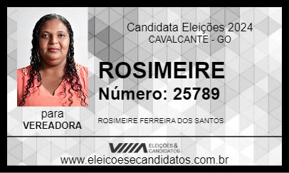 Candidato ROSIMEIRE 2024 - CAVALCANTE - Eleições