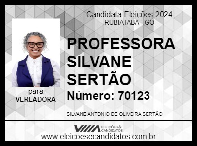 Candidato PROFESSORA SILVANE SERTÃO 2024 - RUBIATABA - Eleições