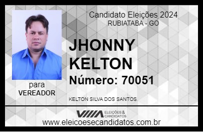 Candidato JHONNY KELTON 2024 - RUBIATABA - Eleições