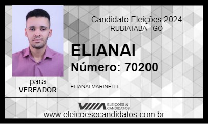 Candidato ELIANAI 2024 - RUBIATABA - Eleições