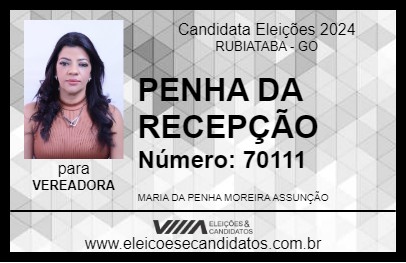 Candidato PENHA DA RECEPÇÃO 2024 - RUBIATABA - Eleições