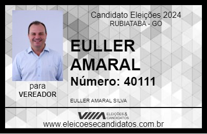 Candidato EULLER AMARAL 2024 - RUBIATABA - Eleições