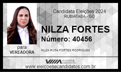 Candidato NILZA FORTES 2024 - RUBIATABA - Eleições