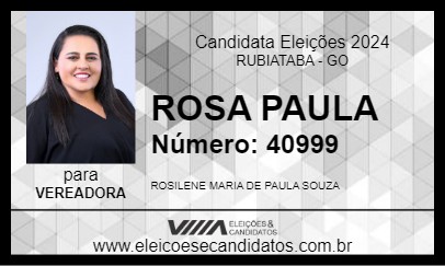 Candidato ROSA PAULA 2024 - RUBIATABA - Eleições