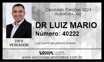 Candidato DR LUIZ MARIO 2024 - RUBIATABA - Eleições