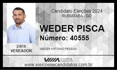 Candidato WEDER PISCA 2024 - RUBIATABA - Eleições