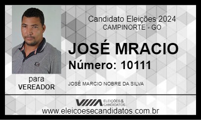 Candidato JOSÉ MARCIO 2024 - CAMPINORTE - Eleições