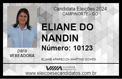 Candidato ELIANE DO NANDIN 2024 - CAMPINORTE - Eleições