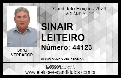 Candidato SINAIR LEITEIRO 2024 - IVOLÂNDIA - Eleições