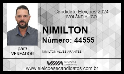 Candidato NIMILTON 2024 - IVOLÂNDIA - Eleições