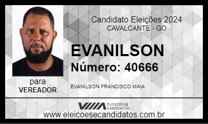 Candidato EVANILSON 2024 - CAVALCANTE - Eleições