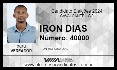 Candidato IRON DIAS 2024 - CAVALCANTE - Eleições