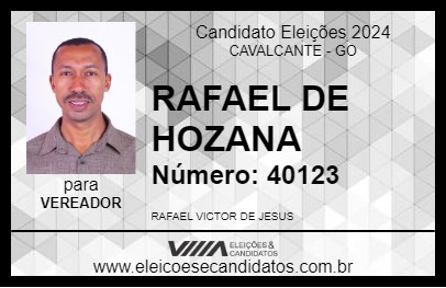 Candidato RAFAEL DE HOZANA 2024 - CAVALCANTE - Eleições