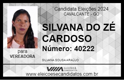 Candidato SILVANA DO ZÉ CARDOSO 2024 - CAVALCANTE - Eleições