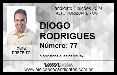 Candidato DIOGO RODRIGUES 2024 - ALTO HORIZONTE - Eleições