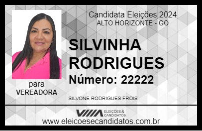 Candidato SILVINHA RODRIGUES 2024 - ALTO HORIZONTE - Eleições