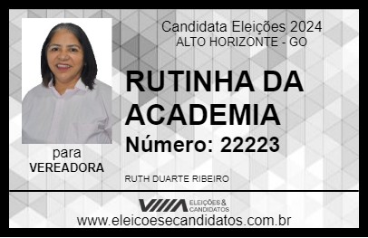 Candidato RUTINHA DA ACADEMIA 2024 - ALTO HORIZONTE - Eleições