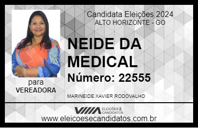 Candidato NEIDE DA MEDICAL 2024 - ALTO HORIZONTE - Eleições