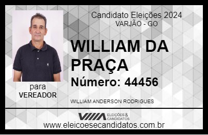 Candidato WILLIAM DA PRAÇA 2024 - VARJÃO - Eleições