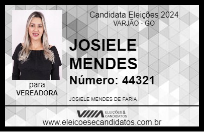 Candidato JOSIELE MENDES 2024 - VARJÃO - Eleições