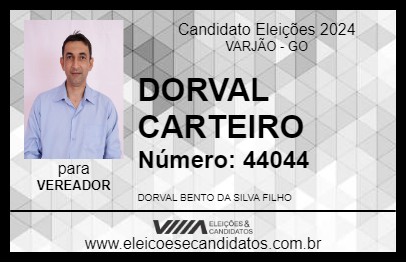 Candidato DORVAL CARTEIRO 2024 - VARJÃO - Eleições