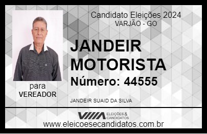 Candidato JANDEIR MOTORISTA 2024 - VARJÃO - Eleições