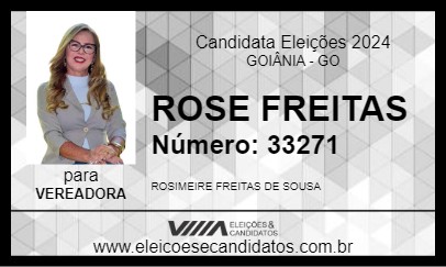 Candidato ROSE FREITAS 2024 - GOIÂNIA - Eleições