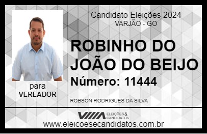 Candidato ROBINHO DO JOÃO DO BEIJO 2024 - VARJÃO - Eleições