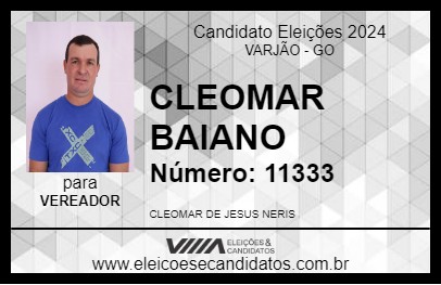 Candidato CLEOMAR BAIANO 2024 - VARJÃO - Eleições