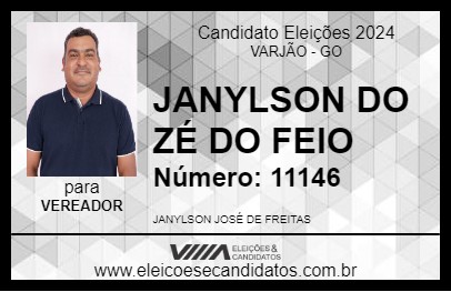 Candidato JANYLSON DO ZÉ DO FEIO 2024 - VARJÃO - Eleições