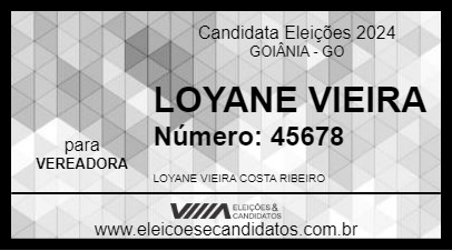 Candidato LOYANE VIEIRA 2024 - GOIÂNIA - Eleições