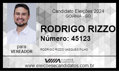 Candidato RODRIGO RIZZO 2024 - GOIÂNIA - Eleições