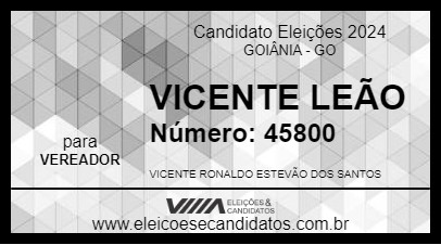 Candidato VICENTE LEÃO 2024 - GOIÂNIA - Eleições