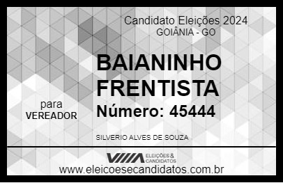 Candidato BAIANINHO FRENTISTA 2024 - GOIÂNIA - Eleições