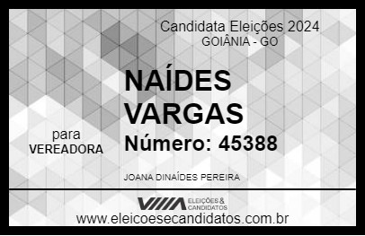 Candidato NAÍDES VARGAS 2024 - GOIÂNIA - Eleições