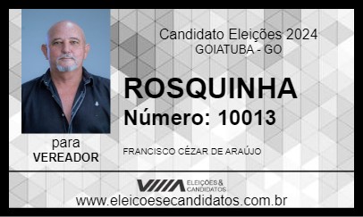 Candidato ROSQUINHA 2024 - GOIATUBA - Eleições