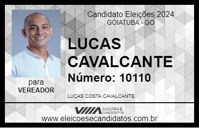 Candidato LUCAS CAVALCANTE 2024 - GOIATUBA - Eleições