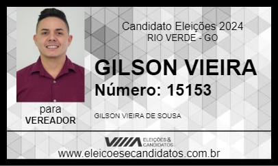 Candidato GILSON VIEIRA 2024 - RIO VERDE - Eleições